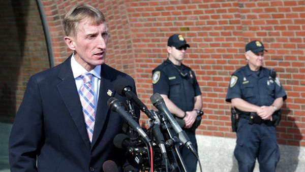 Boston Police commissioner William Evans addresses the media after the verdict in the penalty phase of the trial of Boston Marathon bomber Dzhokhar Tsarnaev, Friday, May 15, 2015 - Sputnik International