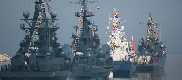 Navy Day parade rehearsal in Baltiysk Navy Day parade rehearsal in Baltiysk - Sputnik International
