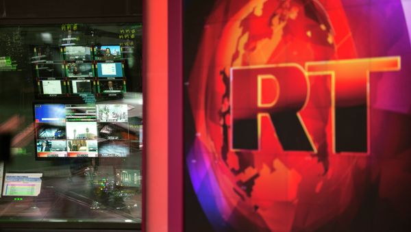 Control room of the Russia Today English-language newsroom. Control room of the Russia Today English-language newsroom. - Sputnik International