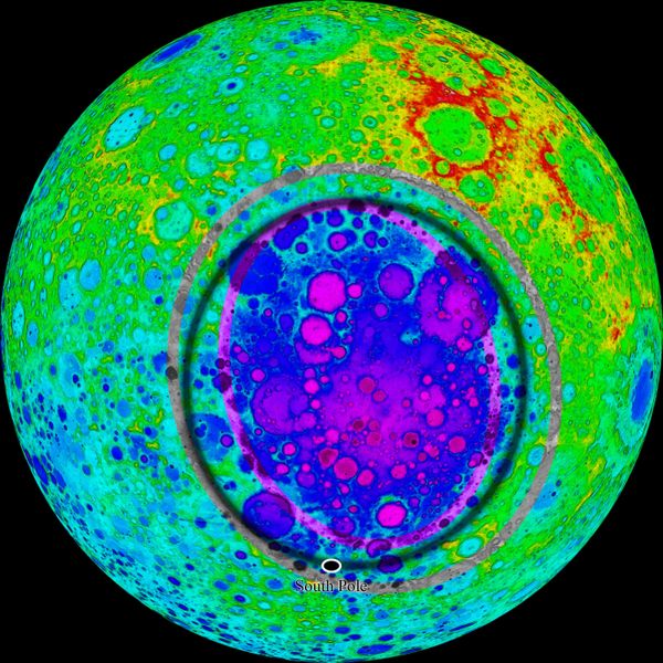 Topographical map of the South Pole-Aitken basin Topographical map of the South Pole-Aitken basin - Sputnik International