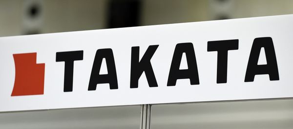Japanese auto parts maker Takata's logo being displayed at an event in Yokohama, suburban Tokyo Japanese auto parts maker Takata's logo being displayed at an event in Yokohama, suburban Tokyo - Sputnik International