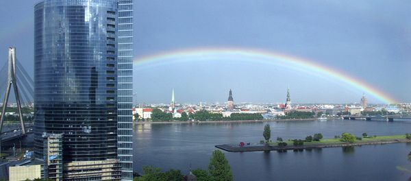 View of Riga and Hansabanka building, left. - Sputnik International
