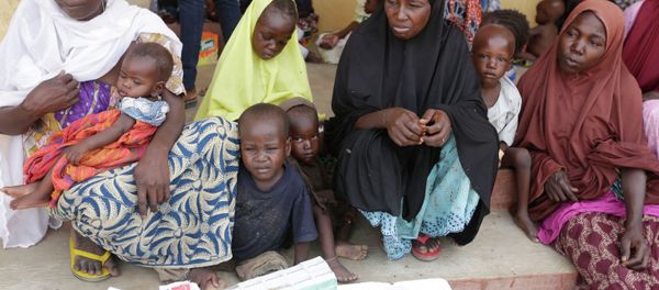 Women and children rescued by Nigerian soldiers from Boko Haram extremists at Sambisa Forest wait for treatment at a refugee camp in Yola, Nigeria. Women and children rescued by Nigerian soldiers from Boko Haram extremists at Sambisa Forest wait for treatment at a refugee camp in Yola, Nigeria. - Sputnik International