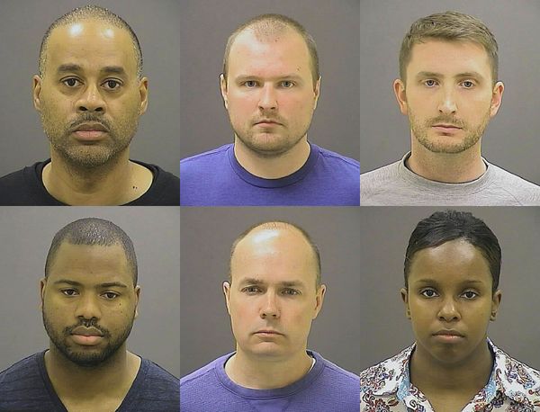 These undated photos provided by the Baltimore Police Department, show Baltimore police officers, top row from left, Caesar R. Goodson Jr., Garrett E. Miller and Edward M. Nero, and bottom row from left, William G. Porter, Brian W. Rice and Alicia D. White, charged with felonies ranging from assault to murder in the police-custody death of Freddie Gray. A grand jury indicted the six officers, State's Attorney Marilyn Mosby said Thursday, May 21, 2015. These undated photos provided by the Baltimore Police Department, show Baltimore police officers, top row from left, Caesar R. Goodson Jr., Garrett E. Miller and Edward M. Nero, and bottom row from left, William G. Porter, Brian W. Rice and Alicia D. White, charged with felonies ranging from assault to murder in the police-custody death of Freddie Gray. A grand jury indicted the six officers, State's Attorney Marilyn Mosby said Thursday, May 21, 2015. - Sputnik International