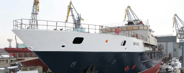 Launching oceanographic ship Yantar - Sputnik International