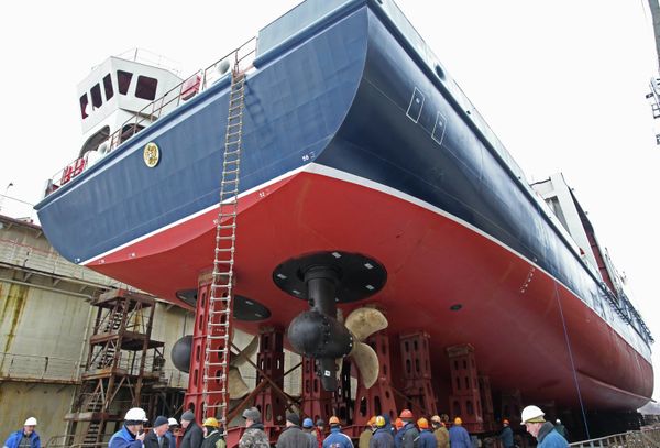 Launching oceanographic ship Yantar Launching oceanographic ship Yantar - Sputnik International