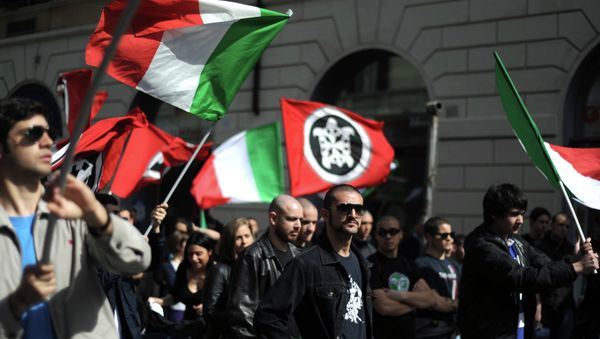 Members of neo-fascit association Casa Pound Italia. File photo Members of neo-fascit association Casa Pound Italia. File photo - Sputnik International