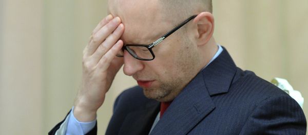 Ukrainian Prime Minister Arseniy Yatsenyk speaks during an interview for for French magazine le Nouvel Observateur in Kiev on January 20,2015 Ukrainian Prime Minister Arseniy Yatsenyk speaks during an interview for for French magazine le Nouvel Observateur in Kiev on January 20,2015 - Sputnik International