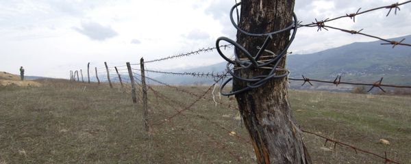 The South Ossetia-Georgia demarcation line of the peacekeeping operations zone near the village of Tserkov, Tskhinval District - Sputnik International