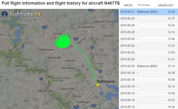 Bizarre flightpath over Baltimore in recent days - Sputnik International