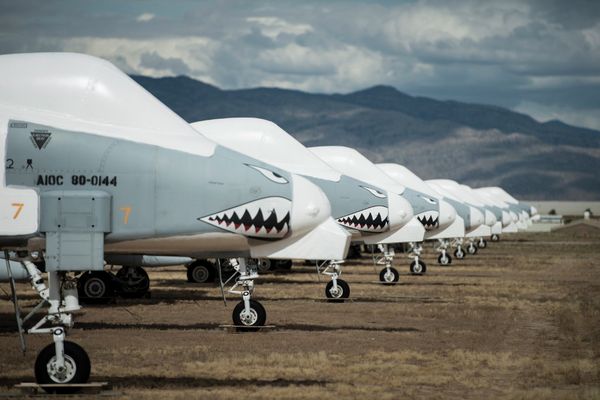 Fairchild Republic A-10 Thunderbolt II aircraft are seen stored in the boneyard at the Aerospace Maintenance and Regeneration Group on Davis-Monthan Air Force Base in Tucson, Arizona Fairchild Republic A-10 Thunderbolt II aircraft are seen stored in the boneyard at the Aerospace Maintenance and Regeneration Group on Davis-Monthan Air Force Base in Tucson, Arizona - Sputnik International