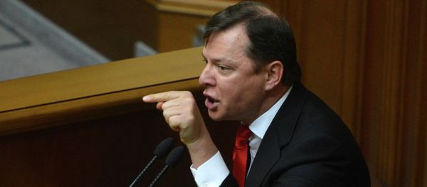 Radical Party leader Oleh Lyashko at a Verkhovna Rada meeting. Radical Party leader Oleh Lyashko at a Verkhovna Rada meeting. - Sputnik International