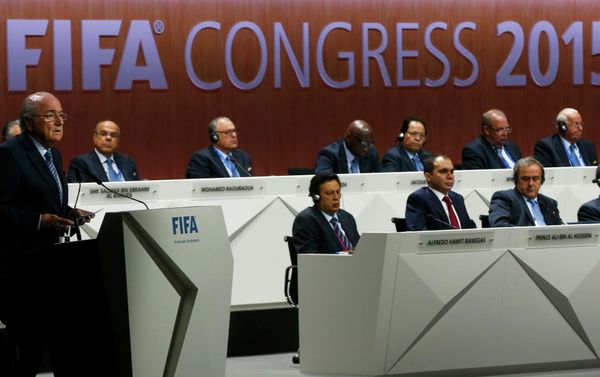 FIFA President Sepp Blatter (L) delivers an opening speech at the 65th FIFA Congress in Zurich, Switzerland FIFA President Sepp Blatter (L) delivers an opening speech at the 65th FIFA Congress in Zurich, Switzerland - Sputnik International