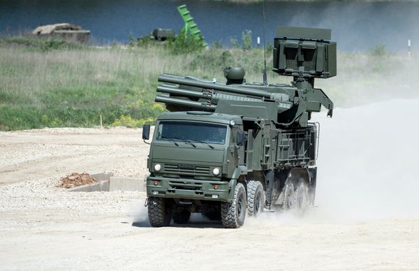 A KAMAZ-6560 truck with a Pantsir-S antiaircraft gun / surface-to-air missile system. File photo A KAMAZ-6560 truck with a Pantsir-S antiaircraft gun / surface-to-air missile system. File photo - Sputnik International