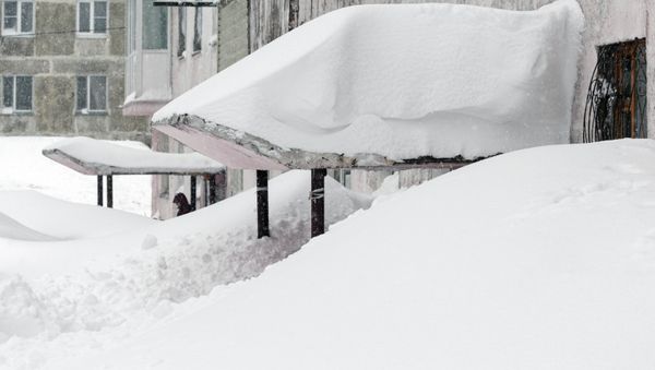Aftermath of snowstorm in Kamchatka region - Sputnik International