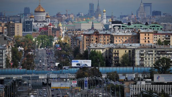 View of the Metro Bridge from Vorobyovy Gory (Sparrow Hills) in Moscow View of the Metro Bridge from Vorobyovy Gory (Sparrow Hills) in Moscow - Sputnik International