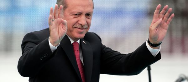Turkey's President Recep Tayyip Erdogan waves to people gathered during a rally to commemorate the anniversary of the city's conquest by the Ottoman Turks, Istanbul, Turkey Turkey's President Recep Tayyip Erdogan waves to people gathered during a rally to commemorate the anniversary of the city's conquest by the Ottoman Turks, Istanbul, Turkey - Sputnik International