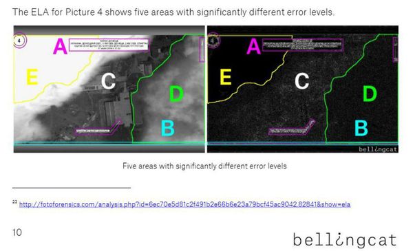 The ELA for Picture 4 shows five areas with significantly different error levels The ELA for Picture 4 shows five areas with significantly different error levels - Sputnik International