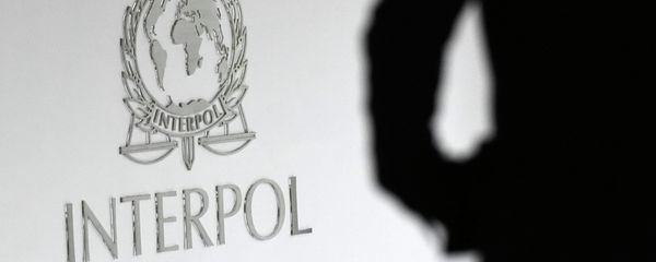 A logo at the newly completed Interpol Global Complex for Innovation building is seen during the inauguration opening ceremony in Singapore - Sputnik International