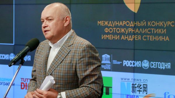 Rossiya Segodnya Director General Dmitry Kiselev at the Andrei Stenin International Press Photo Contest award ceremony. - Sputnik International