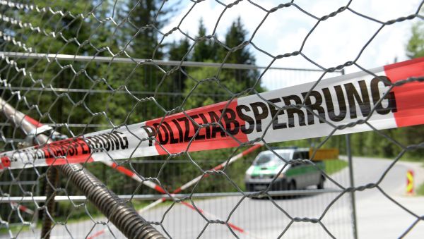 A police barrier can be seen in the small Bavarian village of Klais, southern Germany, at the access road to Schloss Elmau Castle near Garmisch-Partenkirchen - Sputnik International