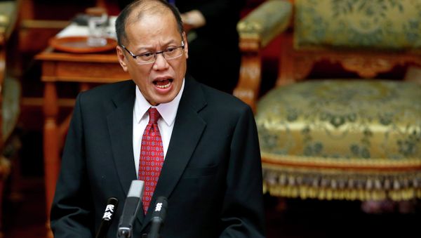 Philippine President Benigno Aquino III addresses the upper house of parliament in Tokyo. Philippine President Benigno Aquino III addresses the upper house of parliament in Tokyo. - Sputnik International