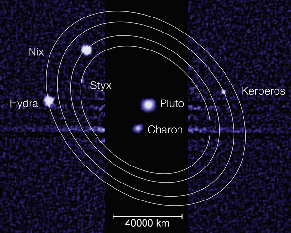 Hubble image showing the moons of Pluto. - Sputnik International