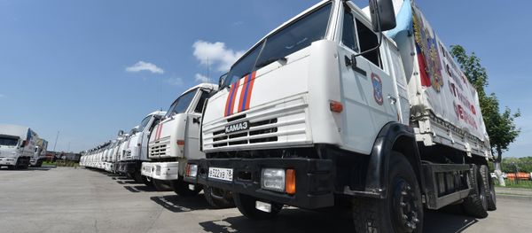 Humanitarian aid convoy for southeastern Ukraine about to depart from Rostov Region - Sputnik International