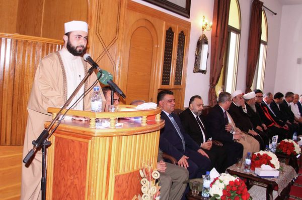 Officials took turns speaking at the inauguration of the mosque named after the Virgin Mary in Tartous, Syria. Officials took turns speaking at the inauguration of the mosque named after the Virgin Mary in Tartous, Syria. - Sputnik International