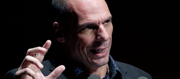 Greek Finance Minister Yanis Varoufakis gives a speech during an Financial conference in Athens, on Tuesday, May 19, 2015 - Sputnik International