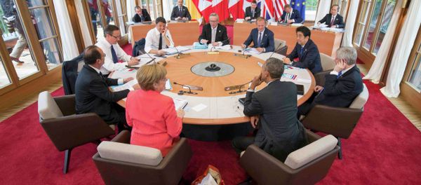 Working session of a G7 summit at the hotel castle Elmau in Kruen, Germany, June 8, 2015 - Sputnik International