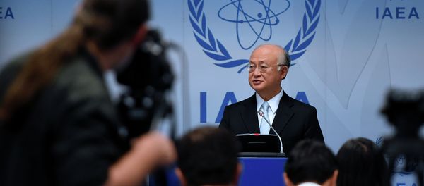 Yukiya Amano, director general of the International Atomic Energy Agency (IAEA) attends a press conference of the IAEA Board of Governors Meeting at IAEA headquarters in Vienna, Austria on June 8, 2015 Yukiya Amano, director general of the International Atomic Energy Agency (IAEA) attends a press conference of the IAEA Board of Governors Meeting at IAEA headquarters in Vienna, Austria on June 8, 2015 - Sputnik International