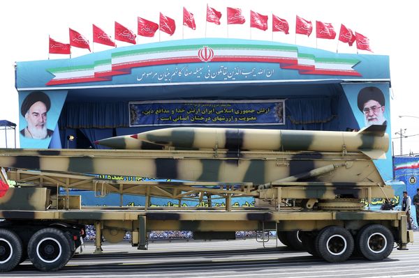 Missiles are displayed by the Iranian army in a military parade marking National Army Day in front of the mausoleum of the late revolutionary founder Ayatollah Khomeini, just outside Tehran, Iran, Saturday, April 18, 2015 Missiles are displayed by the Iranian army in a military parade marking National Army Day in front of the mausoleum of the late revolutionary founder Ayatollah Khomeini, just outside Tehran, Iran, Saturday, April 18, 2015 - Sputnik International