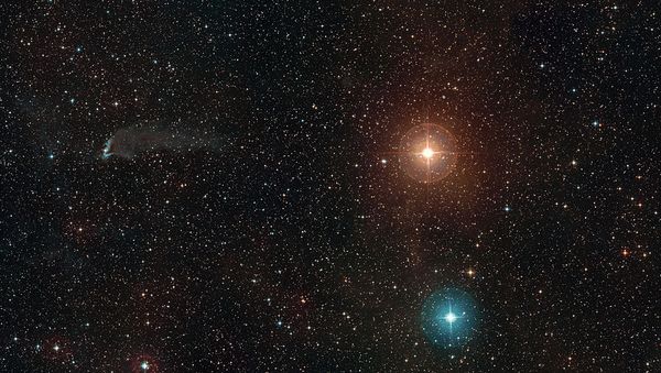 New images from an observatory in Chile reveal the birth of a stunning butterfly-shaped nebula formed out of the dust of a dying star and its companion 200 light years from Earth. - Sputnik International