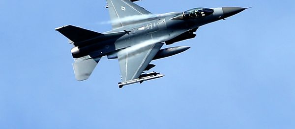 A U.S. military fighter jet participates in a NATO Baltic Air Policing Mission practice mission near Estonia. A U.S. military fighter jet participates in a NATO Baltic Air Policing Mission practice mission near Estonia. - Sputnik International