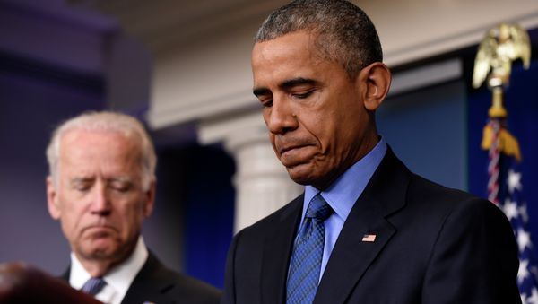 After the fatal terrorist shootings at an historic black church in South Carolina, President Barack Obama again cited lax gun laws as contributing to this type of mass violence. - Sputnik International
