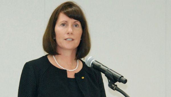 Toyota Motor Corp's Managing Officer and Chief Communications Officer Julie Hamp speaks to media during a news conference in Nagoya, central Japan - Sputnik International