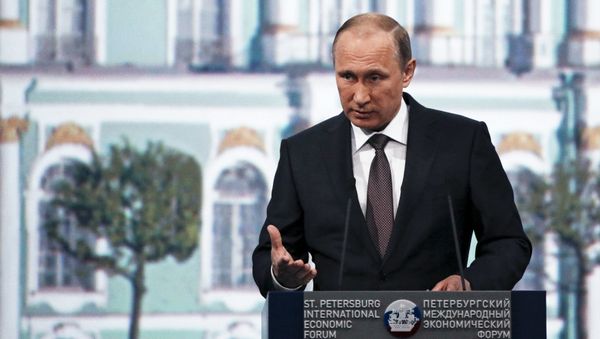 Russian President Vladimir Putin speaks during a session of the St. Petersburg International Economic Forum 2015 (SPIEF 2015) in St. Petersburg, Russia Russian President Vladimir Putin speaks during a session of the St. Petersburg International Economic Forum 2015 (SPIEF 2015) in St. Petersburg, Russia - Sputnik International