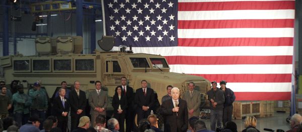 Republican presidential hopeful Sen. John McCain, R-Ariz., speaks during a visit to defense contractor's, BAE Systems', assembly line for Mine Resistant Ambush Protected vehicles (MRAP's) in West Chester, Ohio. Tuesday, Feb. 26, 2008 Republican presidential hopeful Sen. John McCain, R-Ariz., speaks during a visit to defense contractor's, BAE Systems', assembly line for Mine Resistant Ambush Protected vehicles (MRAP's) in West Chester, Ohio. Tuesday, Feb. 26, 2008 - Sputnik International