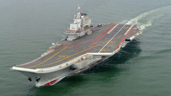 Chinese aircraft carrier Liaoning cruises for a test in the sea (File photo) - Sputnik International