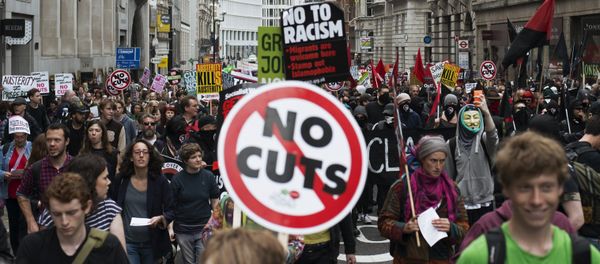 Anti-austerity rally in London Anti-austerity rally in London - Sputnik International