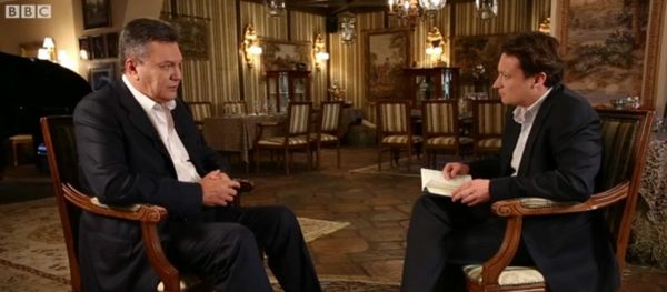Viktor Yanukovych during his interview with BBC - Sputnik International