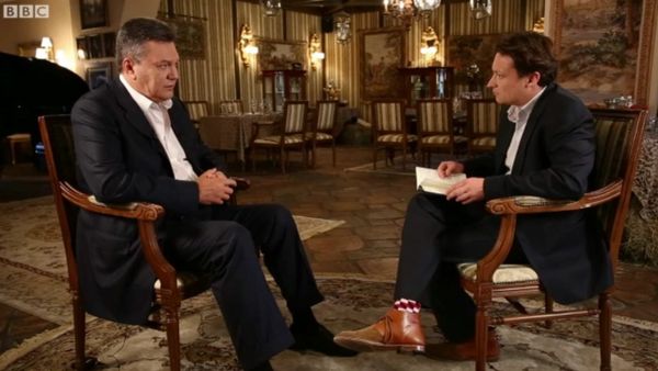 Viktor Yanukovych during his interview with BBC Viktor Yanukovych during his interview with BBC - Sputnik International