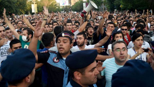 Protest action in Yerevan Protest action in Yerevan - Sputnik International