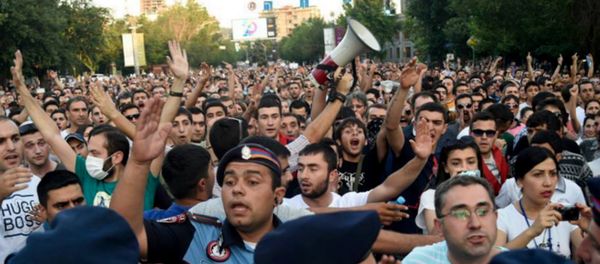 Protest action in Yerevan Protest action in Yerevan - Sputnik International