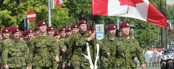 A military unit from Canada marches during a military parade marking Polish Armed Forces Day, in Warsaw, Poland, Friday, Aug. 15, 2014 A military unit from Canada marches during a military parade marking Polish Armed Forces Day, in Warsaw, Poland, Friday, Aug. 15, 2014 - Sputnik International