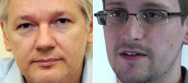 Wikileaks founder Julian Assange, left, and former US National Security Agency contractor Edward Snowden Wikileaks founder Julian Assange, left, and former US National Security Agency contractor Edward Snowden - Sputnik International