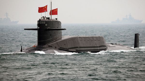 File photo, a Chinese Navy nuclear-powered submarine sails during an international fleet review to celebrate the 60th anniversary of the founding of People's Liberation Army Navy - Sputnik International
