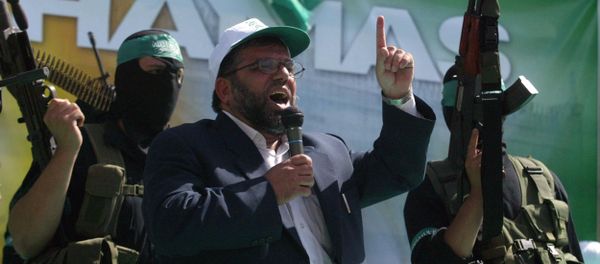 Hassan Yusef, considered one of the main Hamas leaders in the West Bank, speaks at a rally in Ramallah.file photo Hassan Yusef, considered one of the main Hamas leaders in the West Bank, speaks at a rally in Ramallah.file photo - Sputnik International
