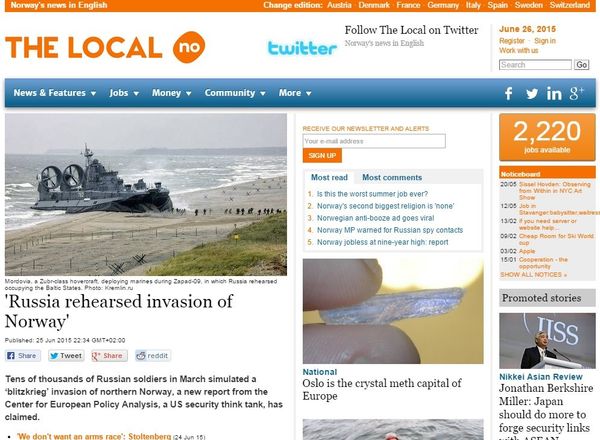 Screenshot of The Local website Screenshot of The Local website - Sputnik International